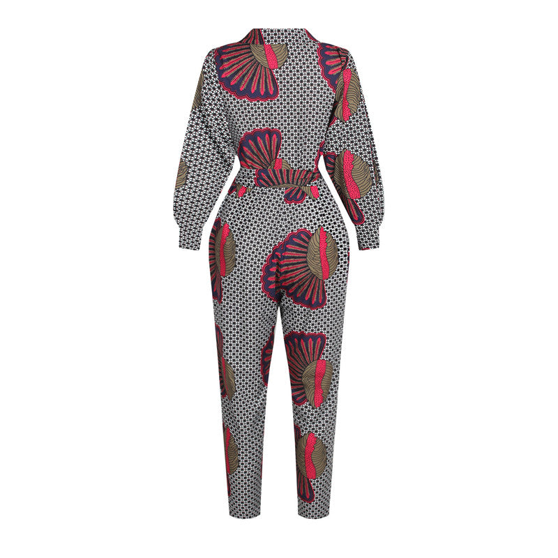 Women's Jumpsuit African Style Cropped Jumpsuit