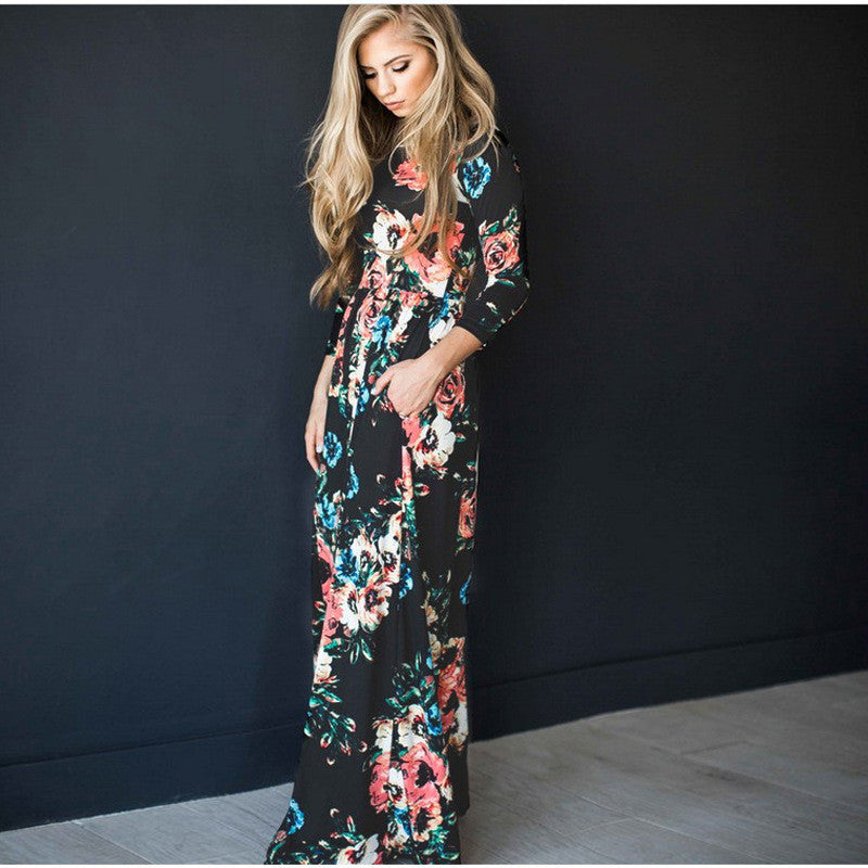 Women's Printed Party Gown