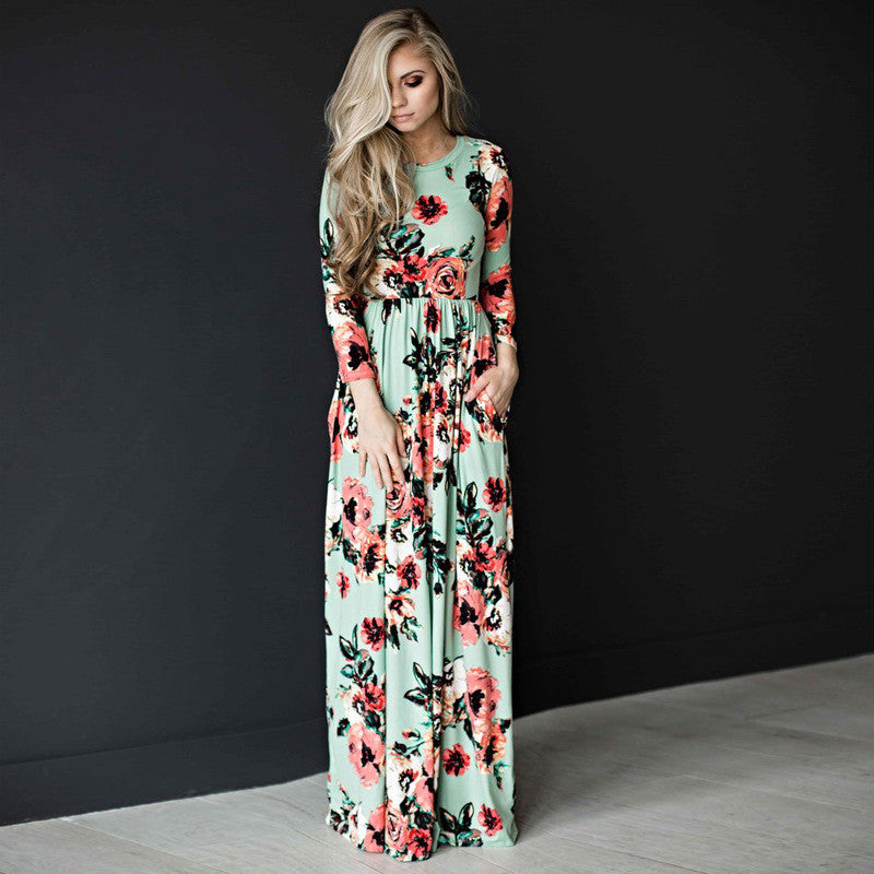 Women's Printed Party Gown