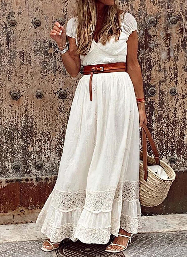 Women's Lace Stitching Elegant Dress