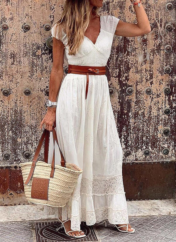 Women's Lace Stitching Elegant Dress