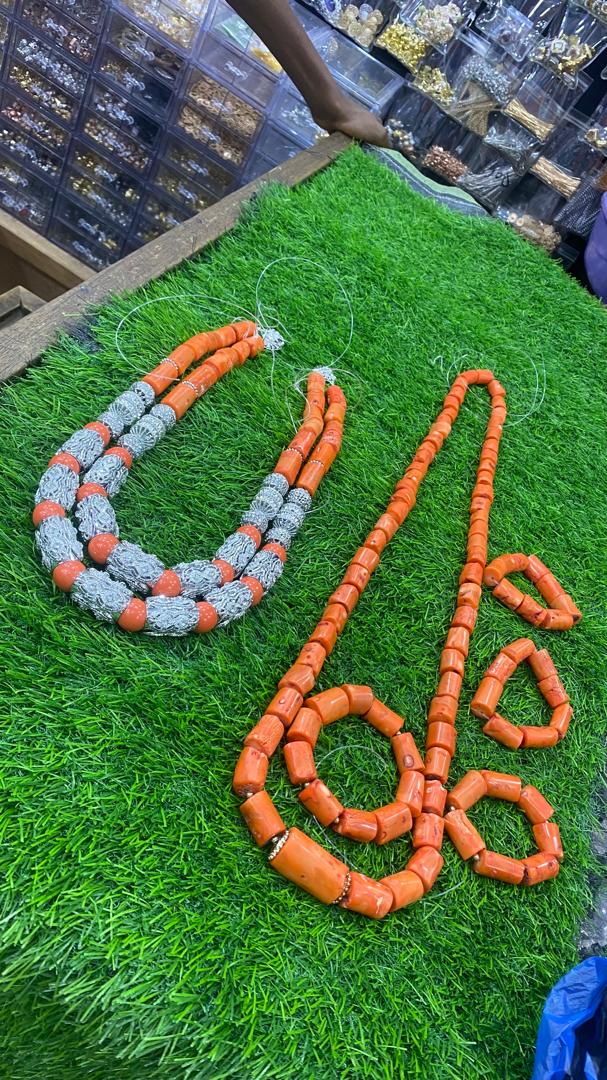 Couples Coral Bead Necklace