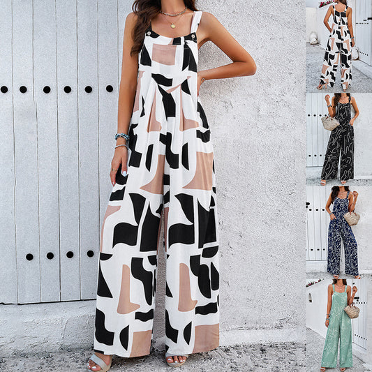 Sleeveless Casual Jumpsuit With Pockets