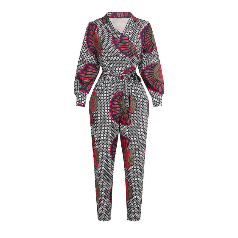 Women's Jumpsuit African Style Cropped Jumpsuit