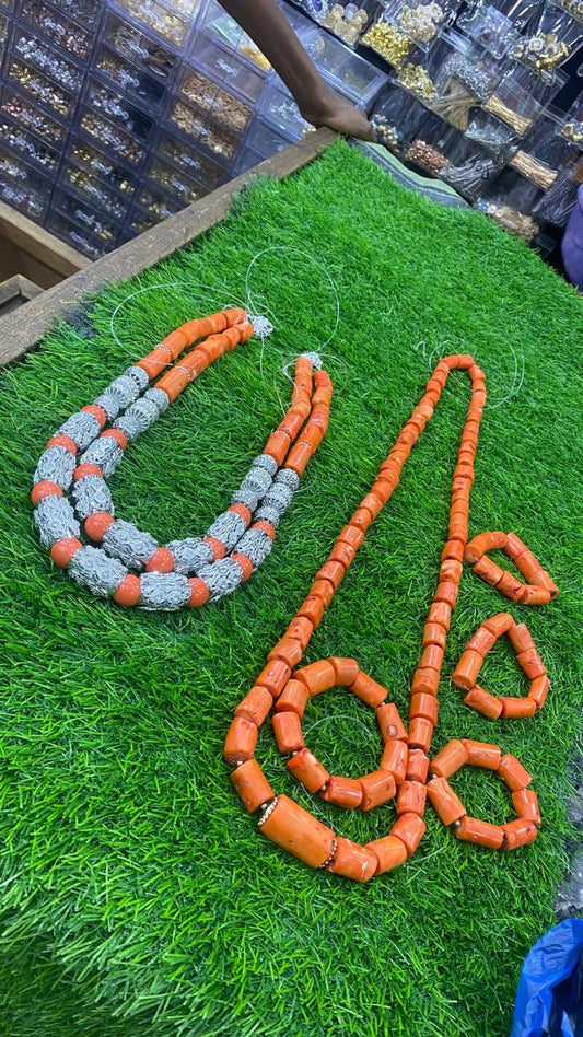 Couples Coral Bead Necklace