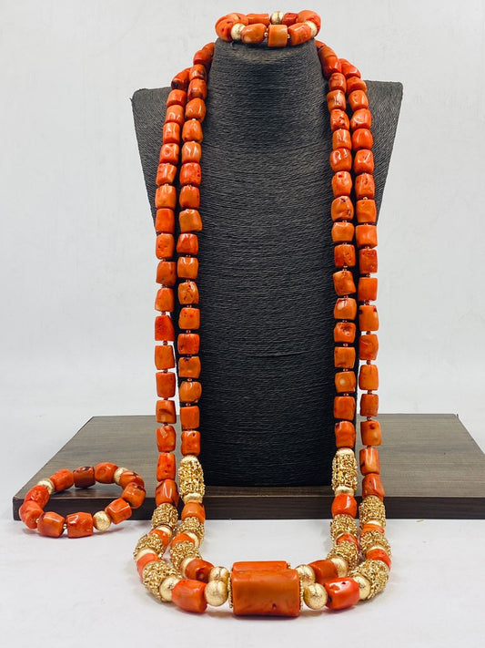 Coral Beaded Necklace