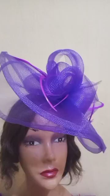 Crinoline Fascinator with touch of Feathers