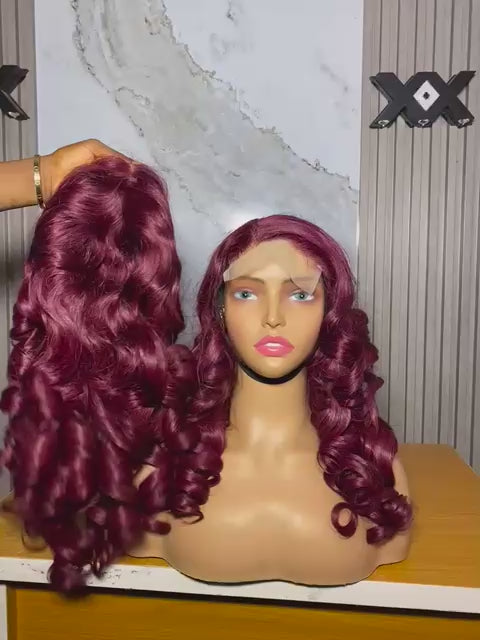 18" Sdd Wine Bounce Paired with 5by5 Closure