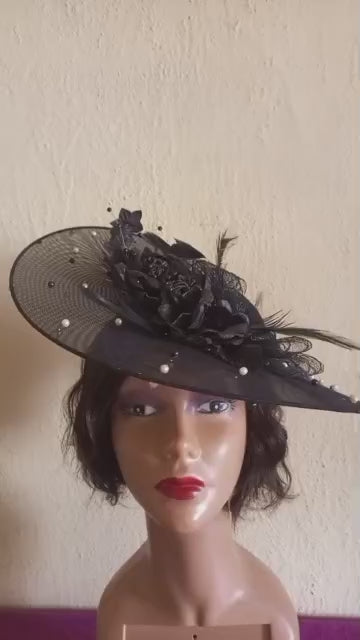 Black Beautifully Designed Fascinator
